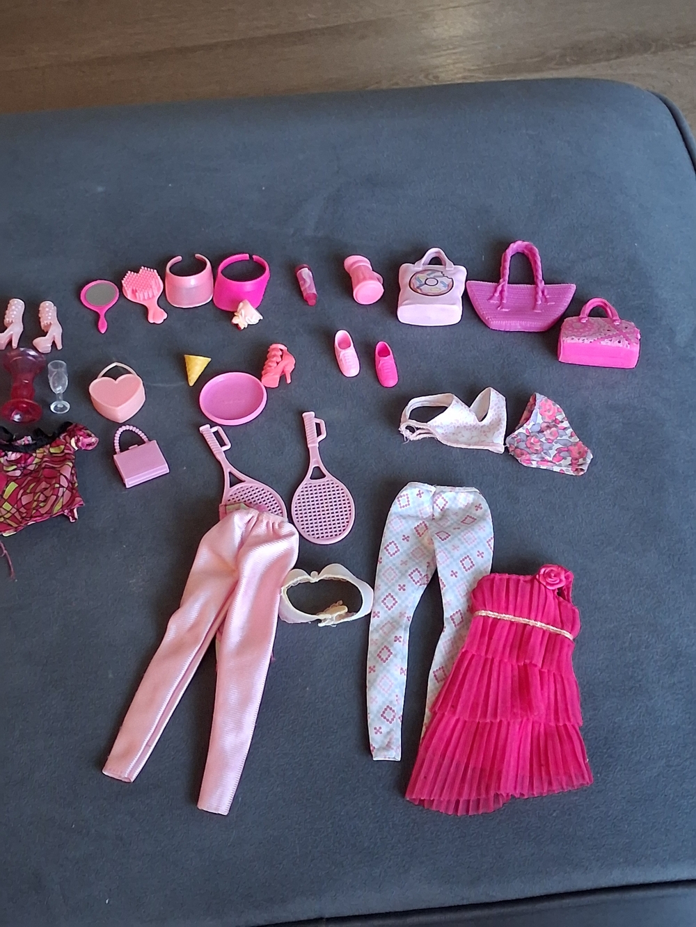 Barbie 1990 Pink Doll Accessories & Clothing Mix